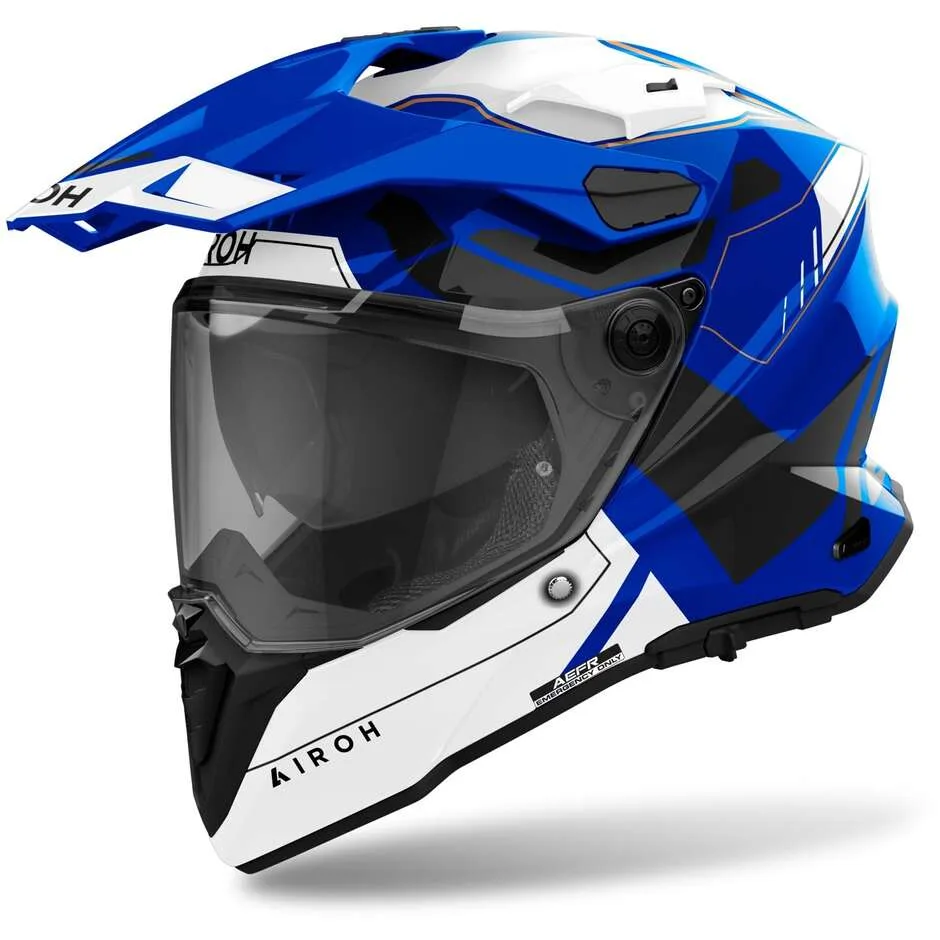 Casco Moto Adventure COMMANDER 2 REVEAL Blu taglia S - Airoh - FashionsVida