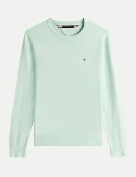 Pullover mit Flag-Stickerei Grün S - Tommy hilfiger - FashionsVida