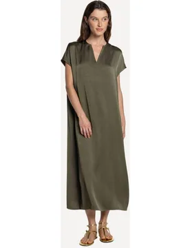 Vestido de doble satén largo total - Naulover - FashionsVida