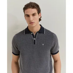 Polo de manga corta de hombre en punto de algodón