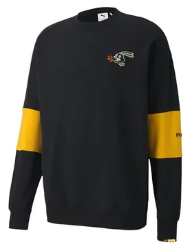 X Rdet Randomevent Long Sleeve Crew Neck Black Mens Sweaters 596664 01 Cotton - Size Small - Puma - FashionsVida