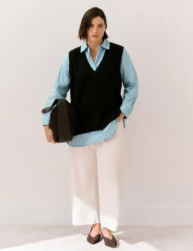 Chaleco liso combi de mujer - Couchel - FashionsVida