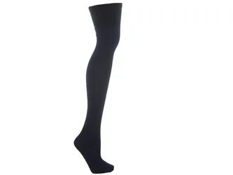 Softhold® Warm Ribbed Hold‑ups 80 Denier - Navy - Size: One Size