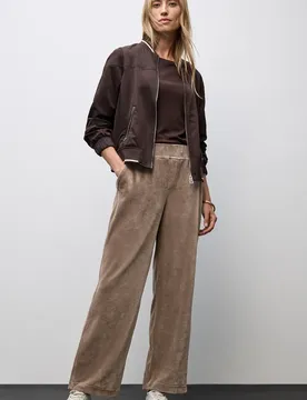 Straight Leg Cordhose female Braun