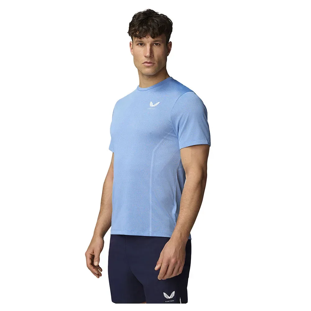 T-shirt à Manches Courtes Cmd30841 Sky Blue / White Reflective L - Castore - FashionsVida