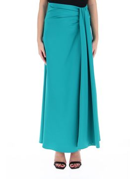 Gonna con drappeggio VERDE XL