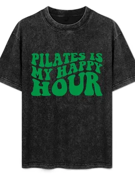 Pilates is my happy hour T-Shirt Minimal Art Print T-Shirt - Aliexpress - FashionsVida