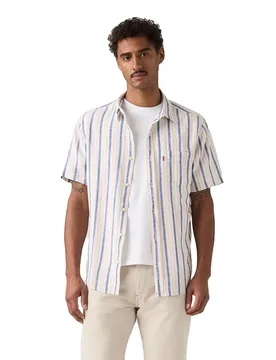 Chemise à Manches Courtes Sunset One Pocket Standard Gio Stripe Cement L - Levi´s ® - FashionsVida