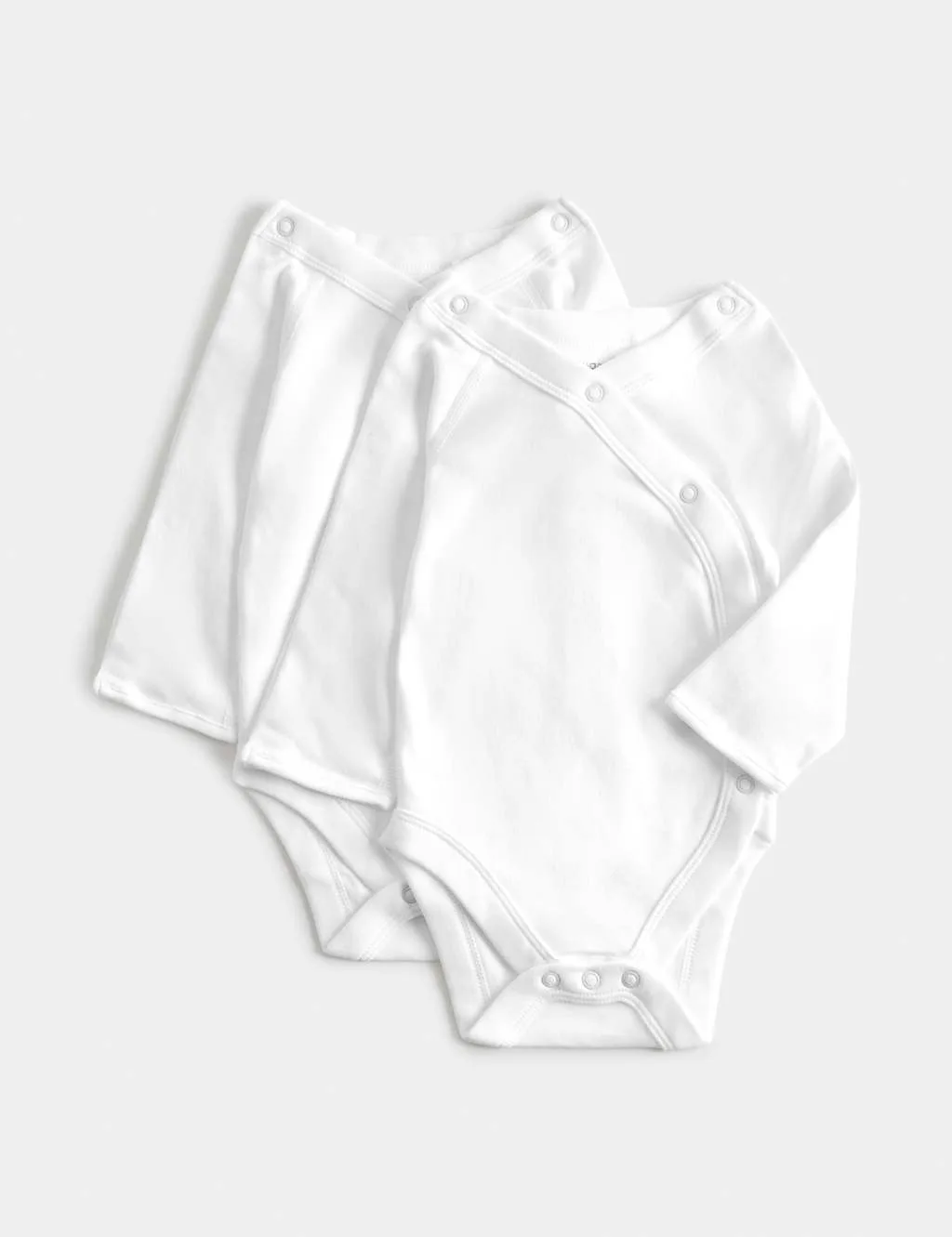 Pack Adaptive Pure Cotton Bodysuits (7lbs-16 Yrs) White unisex - M&S - FashionsVida