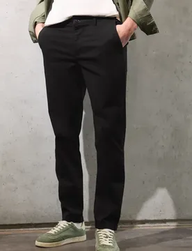 Street One Slim Leg Chino mit Stretchbund male Schwarz