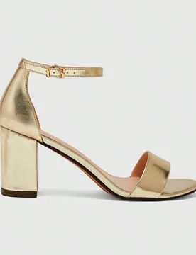 Sandalias de tacón grueso con hebilla y correa al tobillo, punta redonda, cómodas, elegantes, sencillas y versátiles, nueva moda de primavera y ver - Shein - FashionsVida