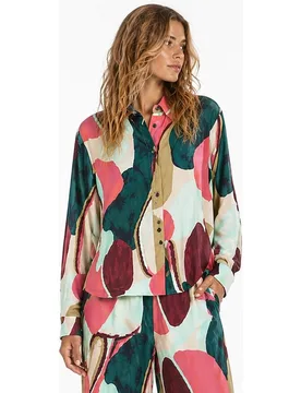 Blusa de mujer estampada de viscosa - Vila - FashionsVida