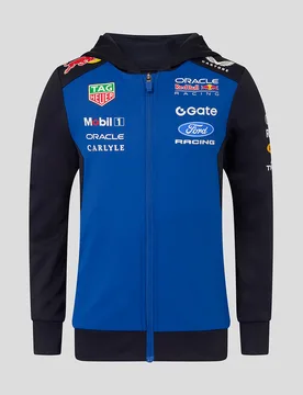 Oracle Red Bull Racing Juniors Teamline Full Zip Hoodie - Night Sky / Surf The Web Red JXL Unisex - Castore - FashionsVida