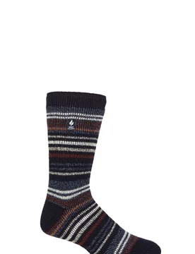 Mens 1 Pair SOCKSHOP 2.3 TOG Patterned and Plain Thermal Socks Astana Navy / Denim 6-11 - Multi Coloured - Size: 6-11 Mens - Heat Holders - FashionsVida