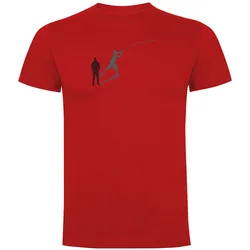 Fish Shadow Short Sleeve T-shirt Red S Men