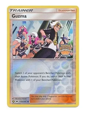 Pokemon SM Burning Shadows 115a/147 Guzma (Regional League Promo Alternative Art) - Pokémon - FashionsVida