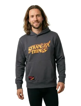 Felpa Con Cappuccio Stranger Things Styd Grey / Asphalt 2XL
