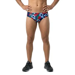 Roses & Skulls Swimming Brief Multicolor M Men