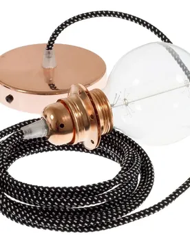 Cables Lampe Suspendue Pendel Pour Abat-jour Rt41 Stars 3d Diy 1 M Black / White / Copper One Size