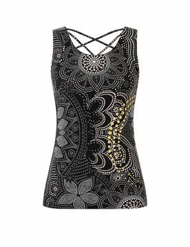Yogatank Maui para mujer negro L