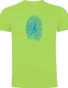 Maglietta A Maniche Corte Runner Fingerprint Light Green 2XL - Kruskis - FashionsVida