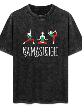 Namasleigh Yoga Christmas T-Shirt Casual Loose Short Sleeve Tee for Men - Aliexpress - FashionsVida