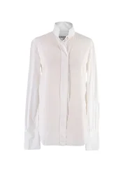Vintage High Neck Button Up Cotton Shirt