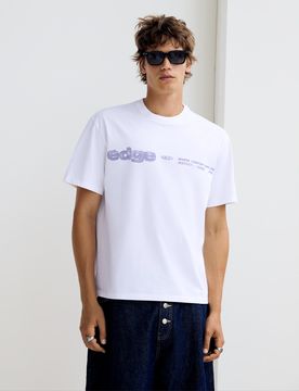T-Shirt Manches Courtes Imprimé M Blanc