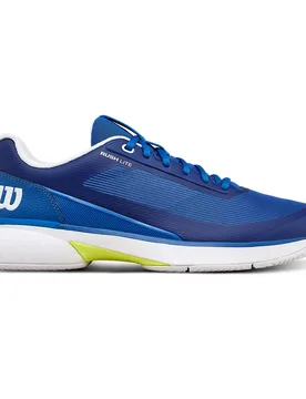 Rush Lite 5 All Court Shoes Deja Vu Blue / White / Safety Yellow UK 12.5 - Wilson - FashionsVida