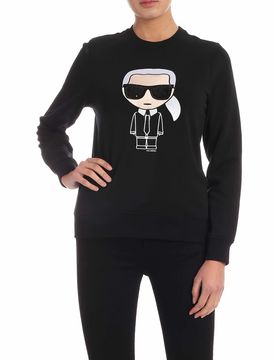 Felpa Ikonik Karl nera