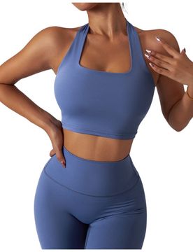 Top blu traspirante fitness palestra SEIGS002
