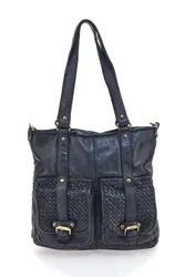 Borsa a Spalla Nera In Vera Pelle 61862/OLDR
