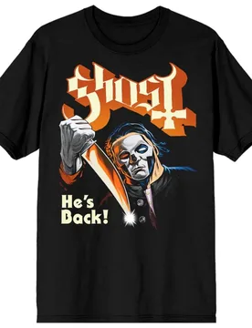 T-Shirt - He's Back - S bis XL - für Männer - Größe L - schwarz - Lizenziertes Merchandise! - Männer - male - GHOST - FashionsVida