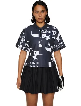Polo Amila Print, schwarz/weiss m - J.lindeberg - FashionsVida