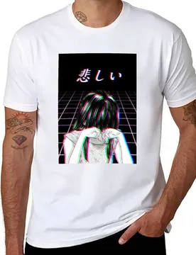 SAD JAPANESE MANGA AESTHETIC W/ BACKGROUND T-Shirt man t shirt luxury t shirt man casual T-Shirt - Aliexpress - FashionsVida