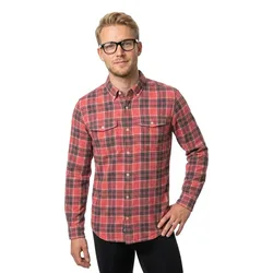 Chemise à Manches Longues Merchant Linen Check Red Check L