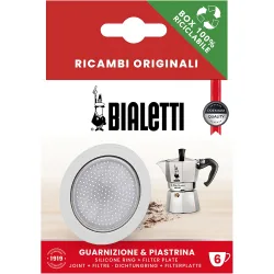 Repuesto Junta de silicona + filtro para cafeteras Moka Induction
