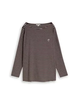 T-Shirt striped boatneck female