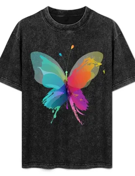 Butterfly art T-Shirt Plus Size Lightweight Top - Aliexpress - FashionsVida