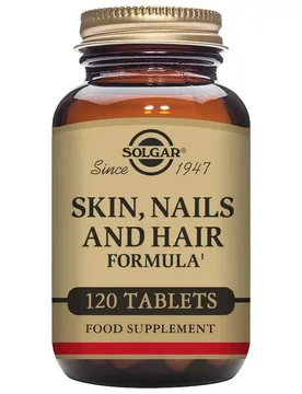Compresse Skin Nails And Hair 120 Unità Brown - Solgar - FashionsVida