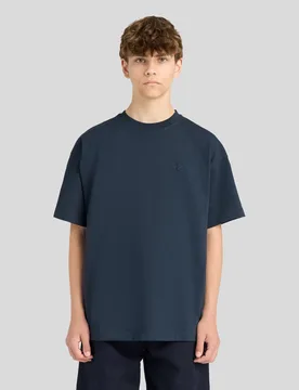 Kids Heavy Weight Relaxed T-Shirt Dark Navy - Lyle & Scott - FashionsVida