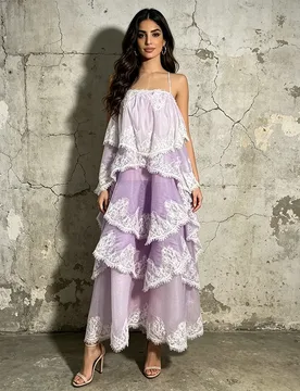 Sexy Lace Prom Dress Layered Gradient Stripe Sleeveless Lace Up Back Long Party Bridal Gown Formal Guest Wedding Birthday Robe - Aliexpress - FashionsVida