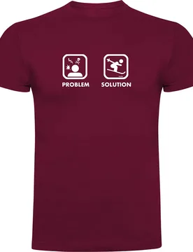 T-shirt à Manches Courtes Problem Solution Ski Dark Red S - Kruskis - FashionsVida