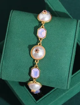 Vintage Pink Crystal Charm Bracelet Pearl Plum Blossom Luxury Natural Stone Summer Jewelry Woman Wedding Accessories Gifts 2026 - Aliexpress - FashionsVida