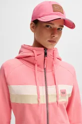 Equestrian Cap LEATHER VINTAGE PATCH pink 55