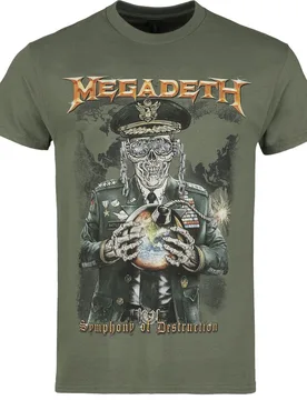 T-Shirt - Earth Bomb - S bis 3XL - für Männer - Größe S - grün - Lizenziertes Merchandise! - Männer - male - Megadeth - FashionsVida