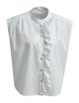 BLOUSE SLEEVELESS WITH VOLANTS female - XS - FashionsVida