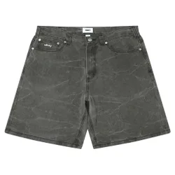 Bermuda bigwig baggy denim short - black wrinkle wash
