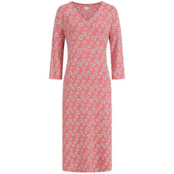 Hawley Dress - Geo Print Hot Coral