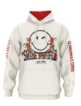 Felpa Con Cappuccio Smiley Vintage Multicolour M - OTSO - FashionsVida